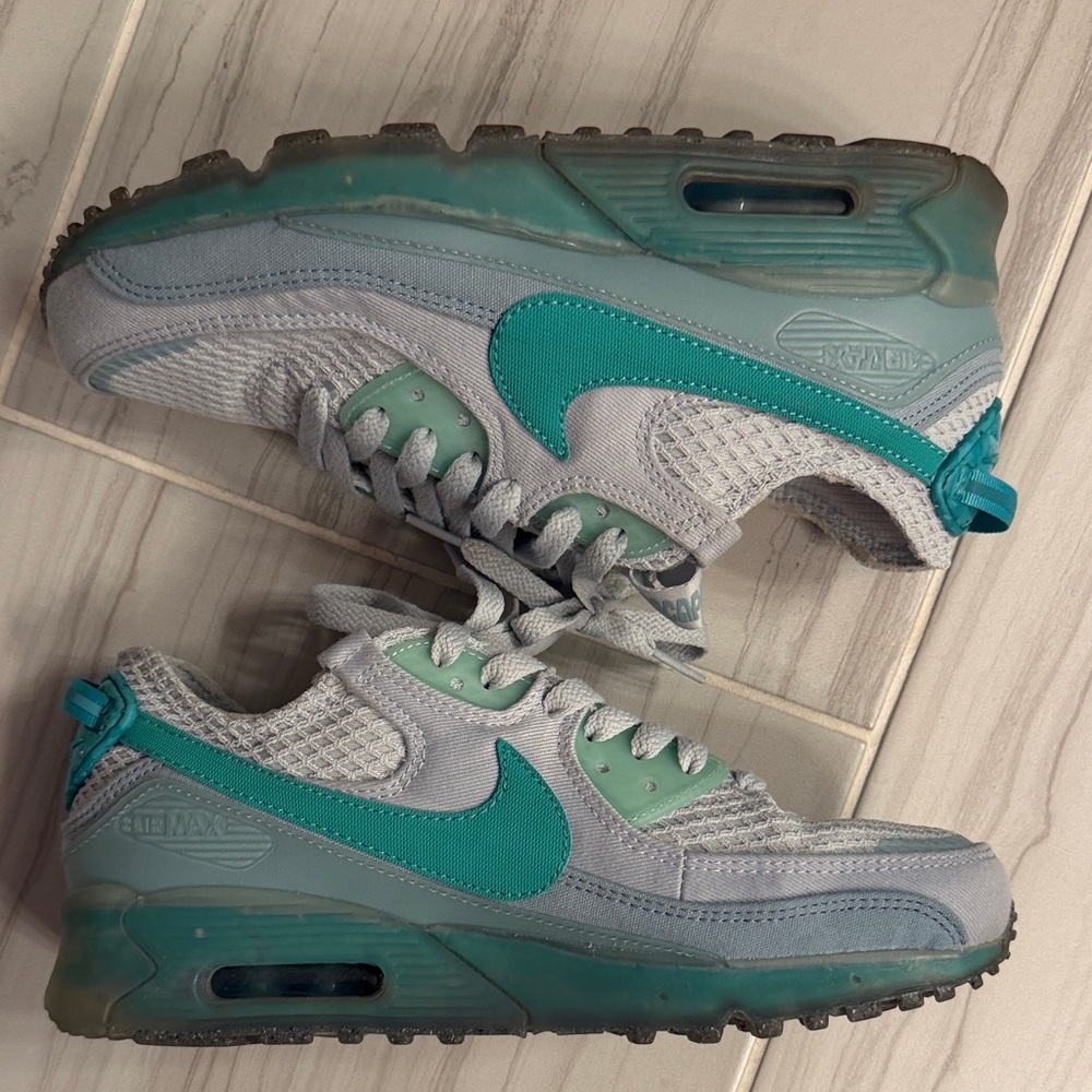 Men’s Nike Air Max 90 Terrascape Teal and Gray Sneakers